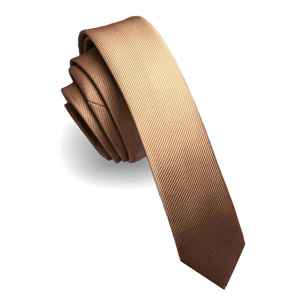 Fashion Casual 4cm Slim Silk Tie Solid Color