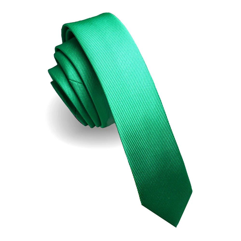 Fashion Casual 4cm Slim Silk Tie Solid Color
