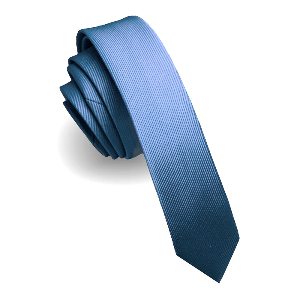 Fashion Casual 4cm Slim Silk Tie Solid Color