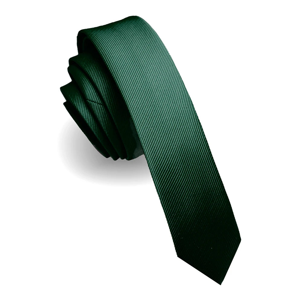 Fashion Casual 4cm Slim Silk Tie Solid Color