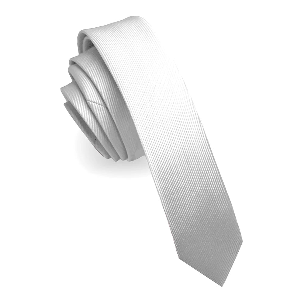 Fashion Casual 4cm Slim Silk Tie Solid Color
