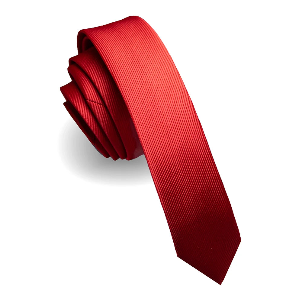 Fashion Casual 4cm Slim Silk Tie Solid Color
