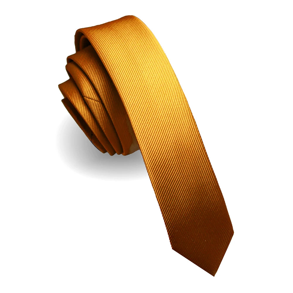 Fashion Casual 4cm Slim Silk Tie Solid Color
