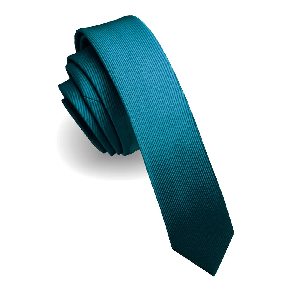 Fashion Casual 4cm Slim Silk Tie Solid Color