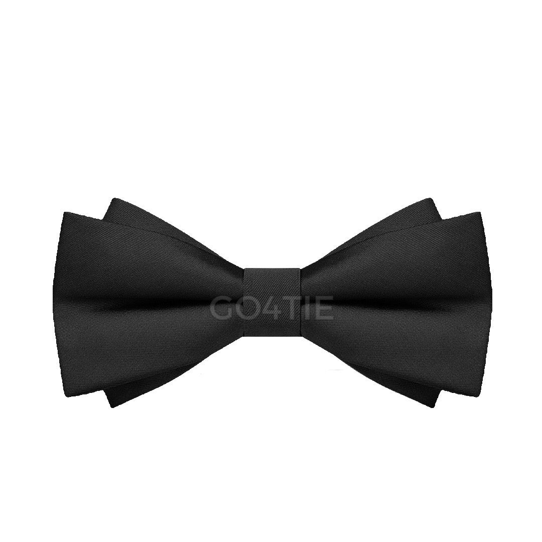 Elegant Black Pre-Tied Bow Tie