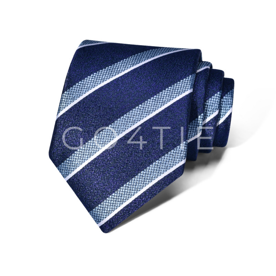 Bold Blue Diagonal Stripe Tie - 8cm