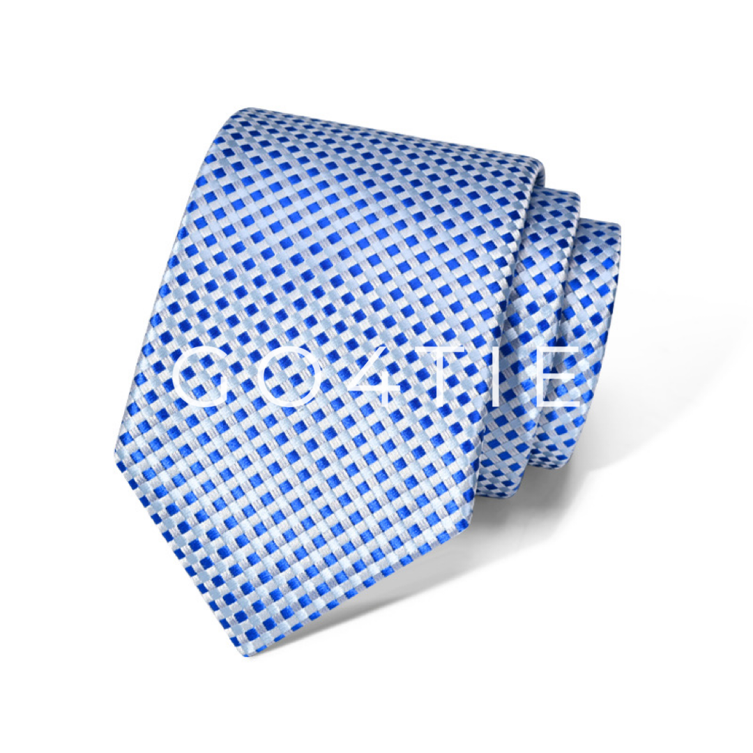 Elegant Light Blue Mini Dot Neck Tie - 7cm