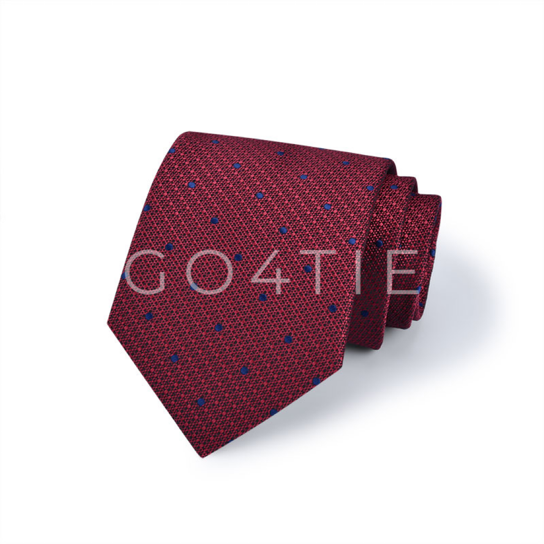 Burgundy Charm Mini-Dot Tie - 8cm