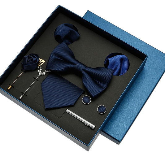 Sets Mens Solid Color Necktie Party Wedding Gift